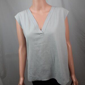 Vince Grey Top V Neck NWOT L